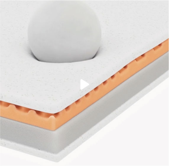 Ball bouncing on foam animation